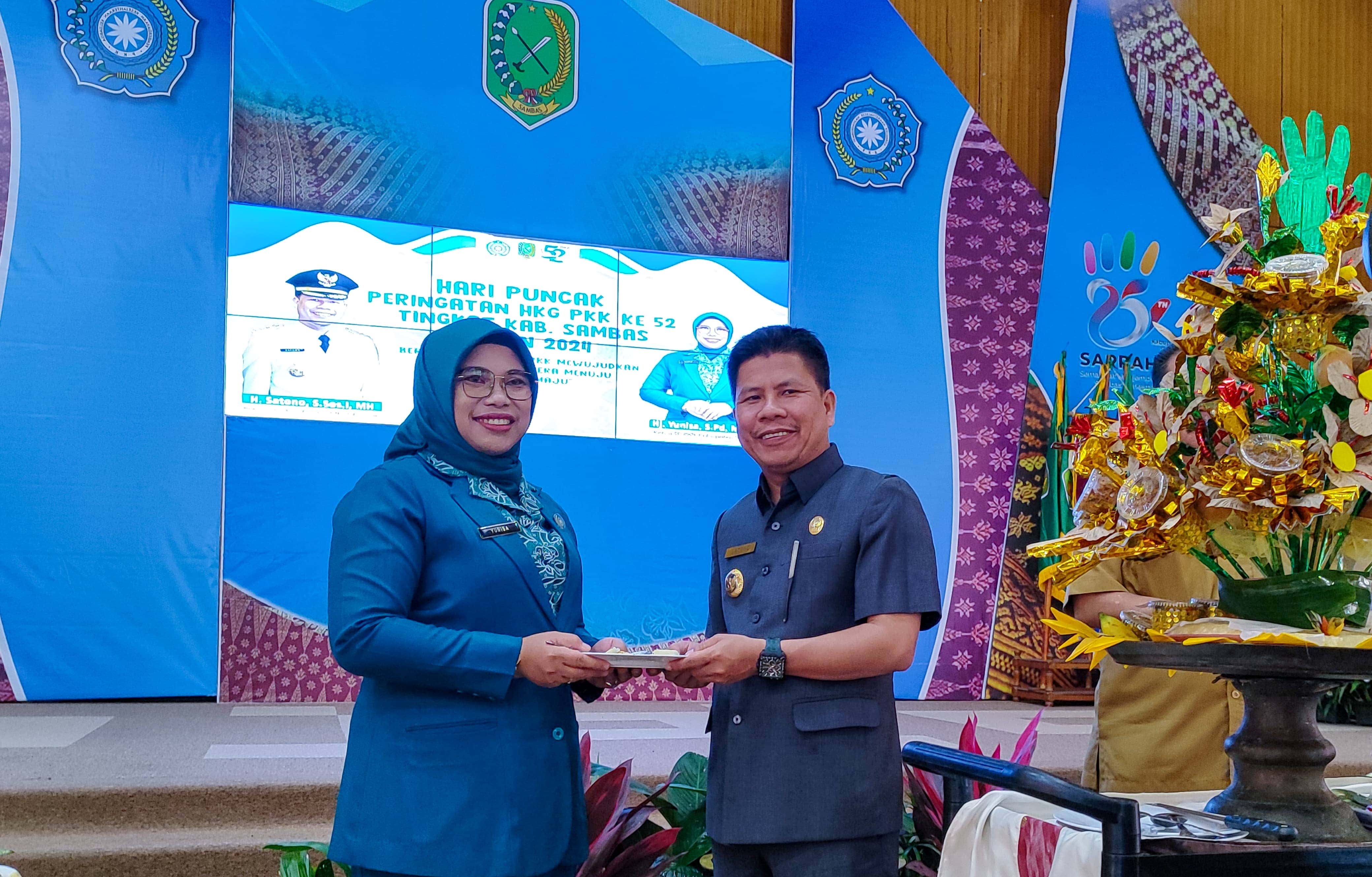 Puncak HKG PKK ke-52, Bupati Puji TP PKK Atas Sinergitas Pembangunan Sambas