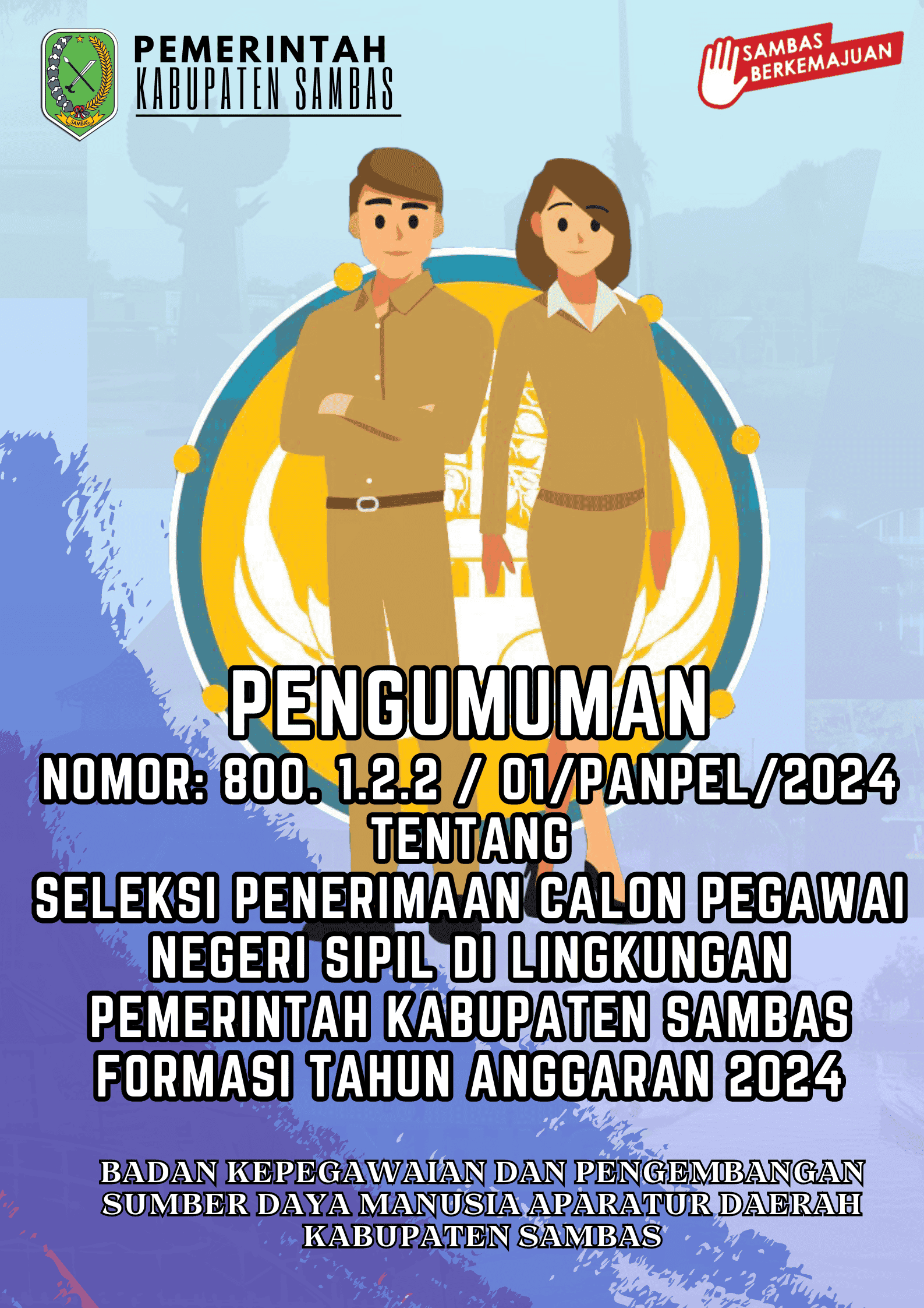 Pengumuman Seleksi Penerimaan CPNS di Lingkungan Pemerintah Kabupaten Sambas Tahun Anggaran 2024