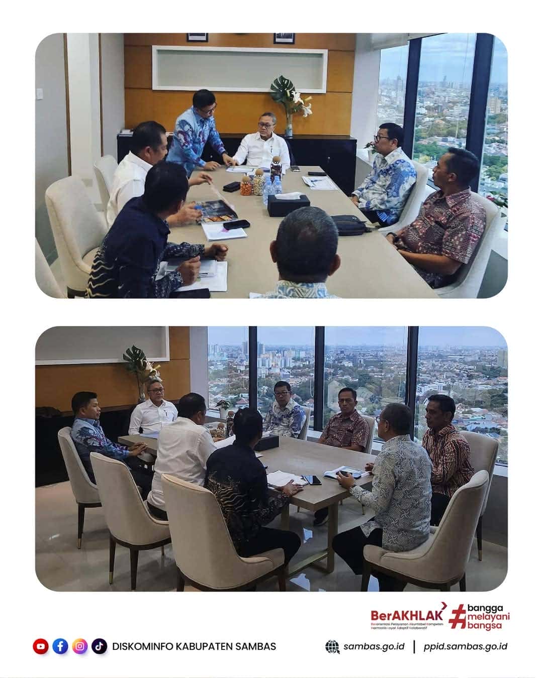 BUPATI SAMBAS H. SATONO Bahas Peluang Kerjasama Dengan Kementerian Koordinator Bidang Pangan