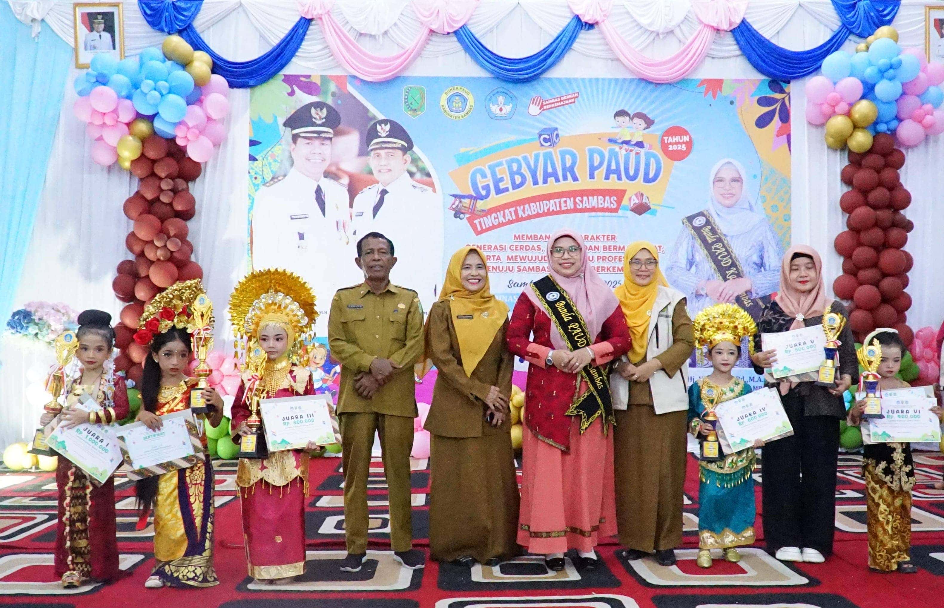 Bunda PAUD Kabupaten Sambas Hadiri Penutupan Gebyar PAUD 2025