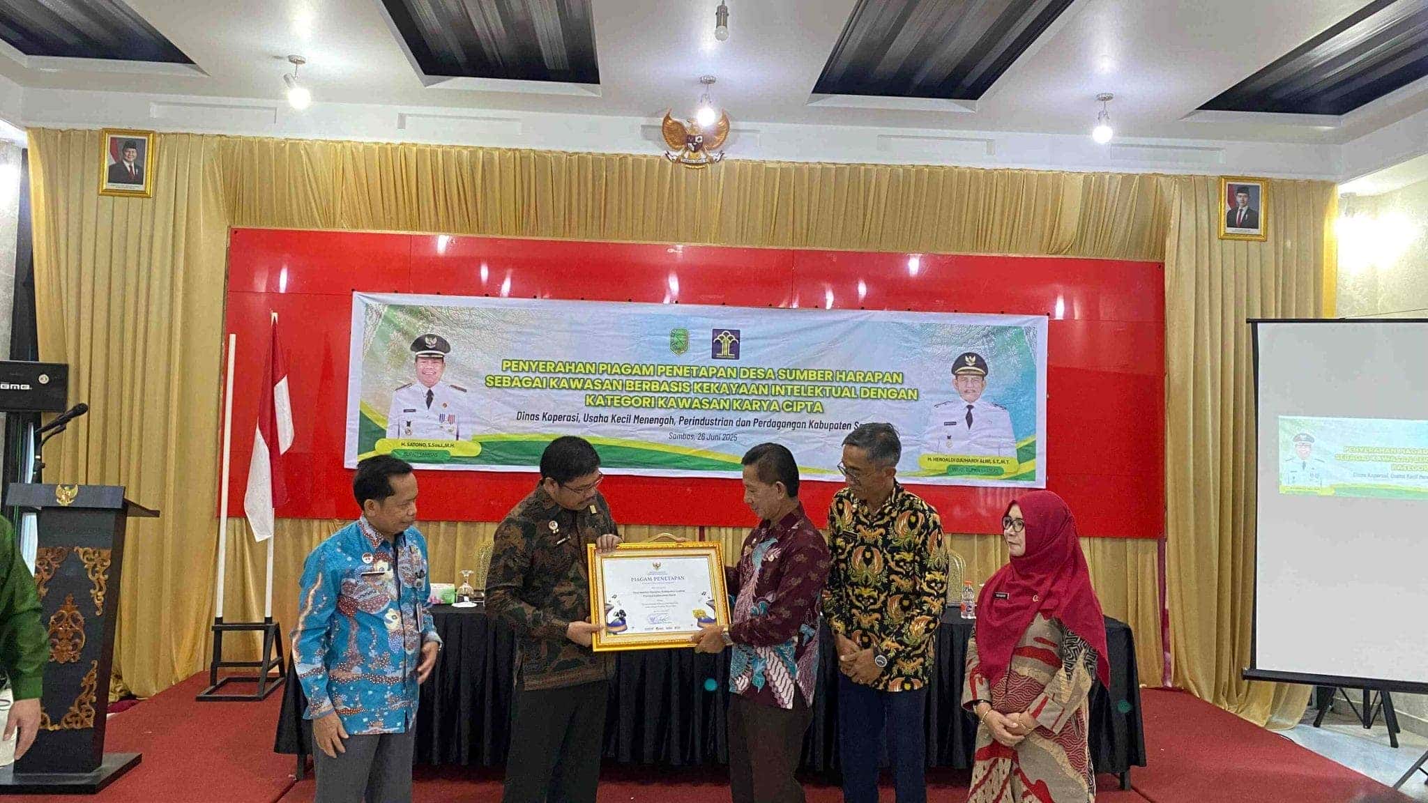 Desa Sumber Harapan Sambas Ditetapkan sebagai Kawasan Berbasis Kekayaan Intelektual