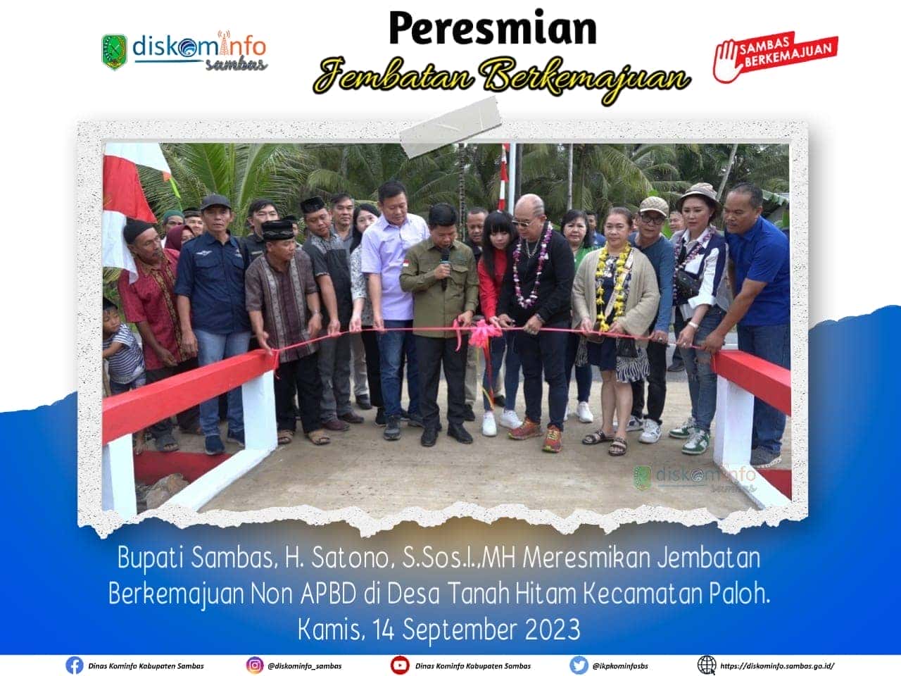 Bupati Satono Terus genjot Pembangunan Jembatan Berkemajuan Non APBD