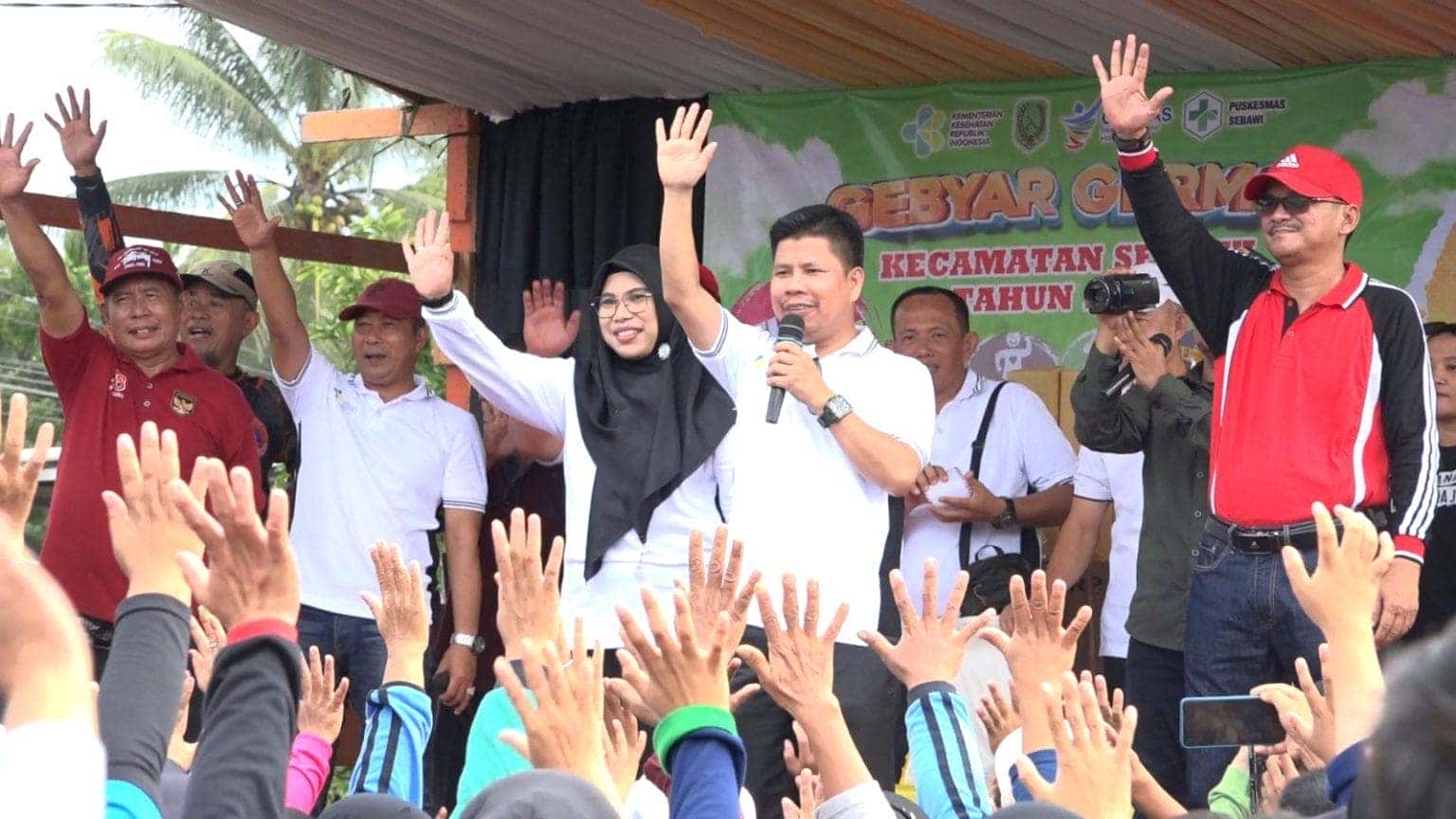 Dihadiri Ribuan Masyarakat, Bupati Satono Senang Ikuti Germas Di Kecamatan Sebawi
