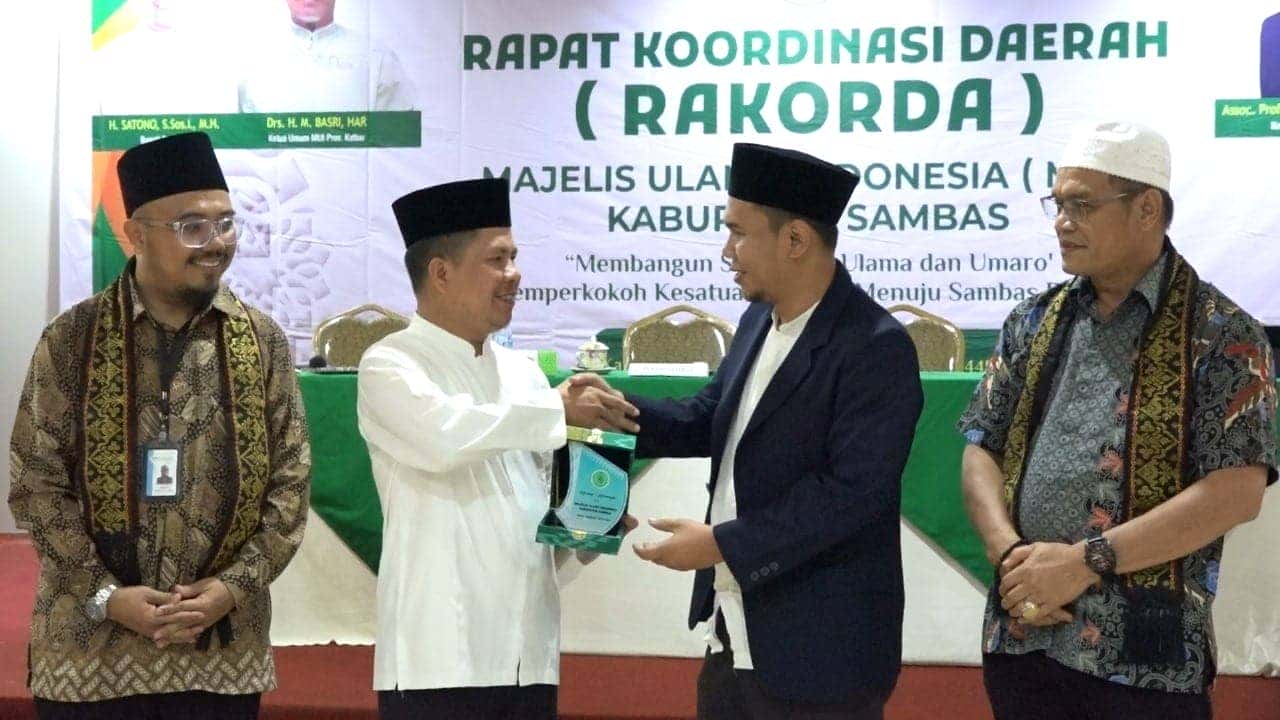 Hadiri Rakor MUI, Bupati Satono Puji Kualitas Umat Islam Kabupaten Sambas