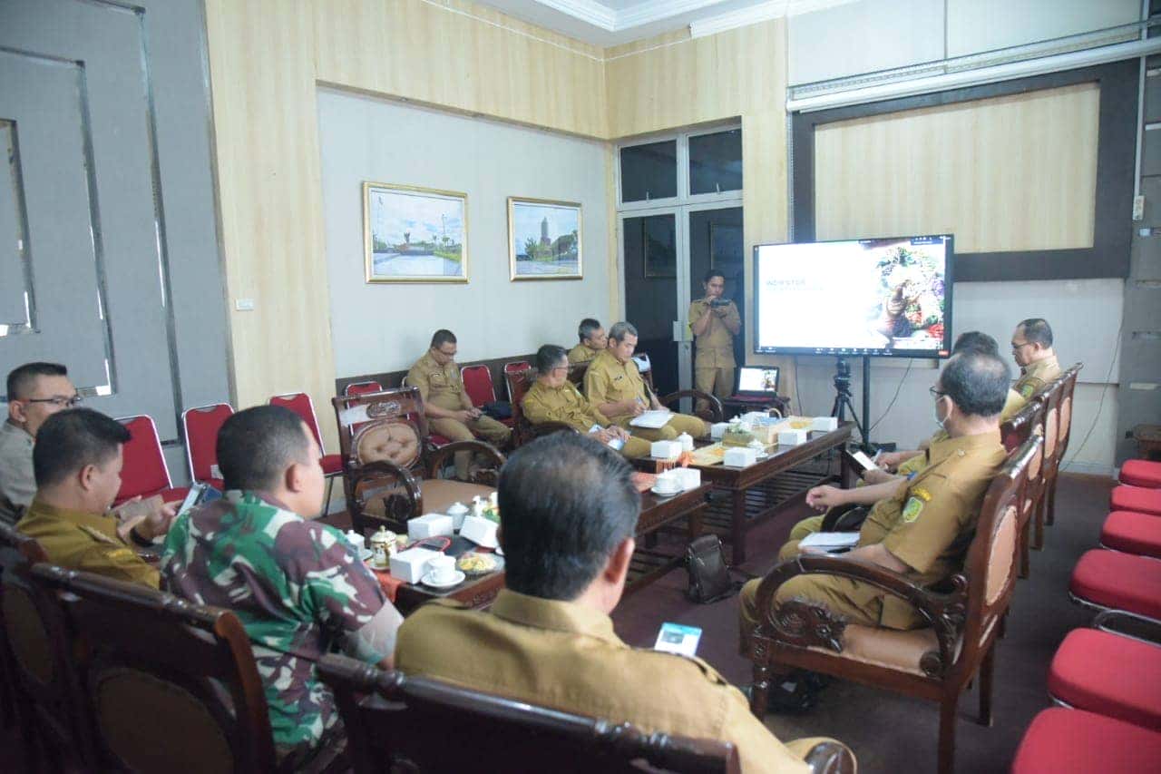 Bupati Satono dan Forkopimda Ikuti Rakor Pengendalian Inflasi Tahun 2023