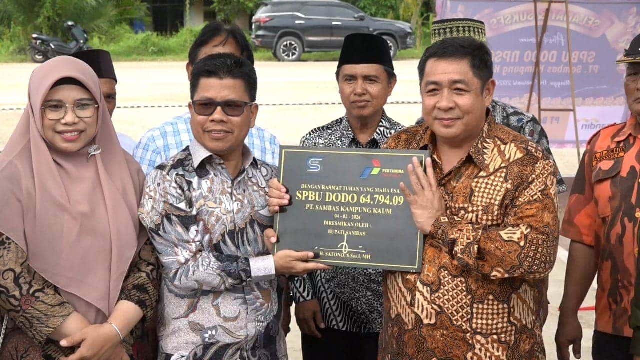 Resmikan SPBU Dodo NPSO, Bupati Sambas Harap Mampu Menyerap Tenaga Kerja Lokal