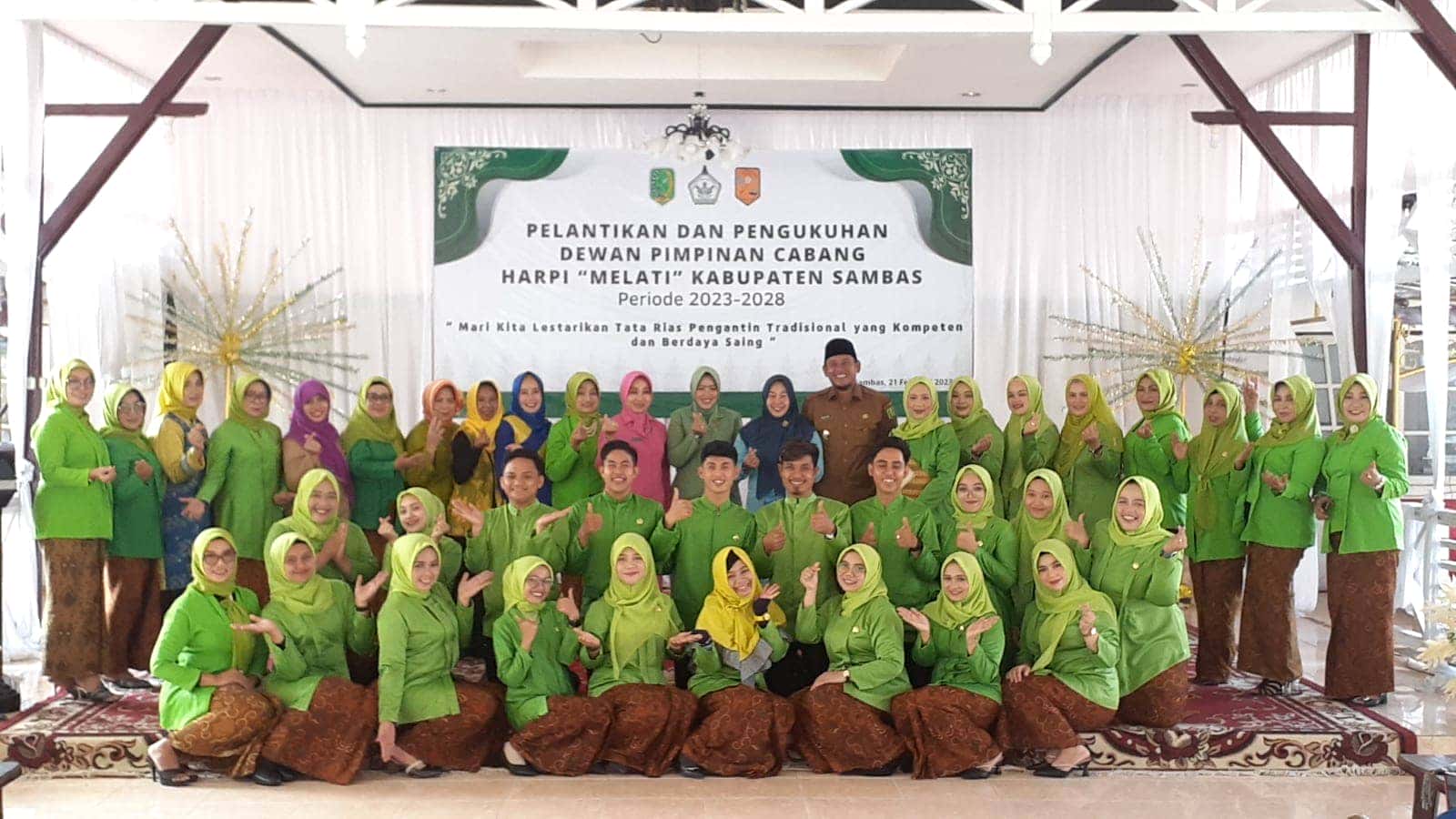 PELANTIKAN DPC HARPI MELATI KAB. SAMBAS, ROFI AJAK LESTARIKAN KHAZANAH BUDAYA