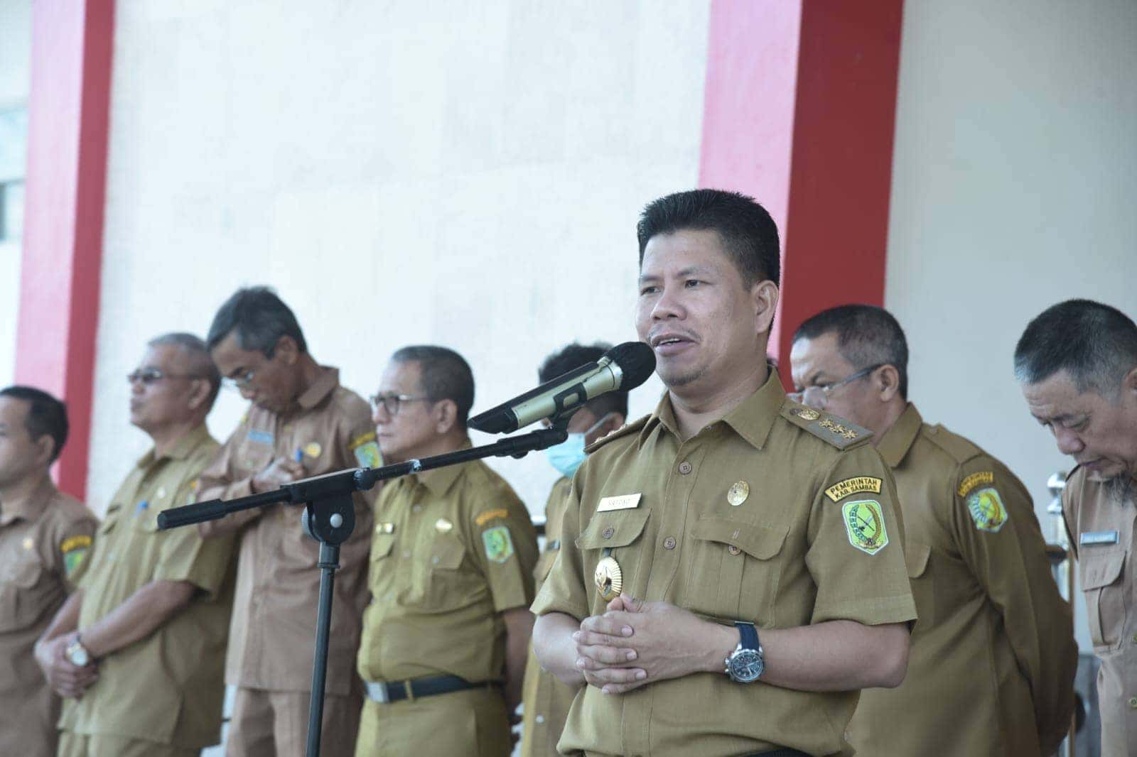 BUPATI SATONO PIMPIN APEL BERSAMA PASCA LIBUR IDULFITRI