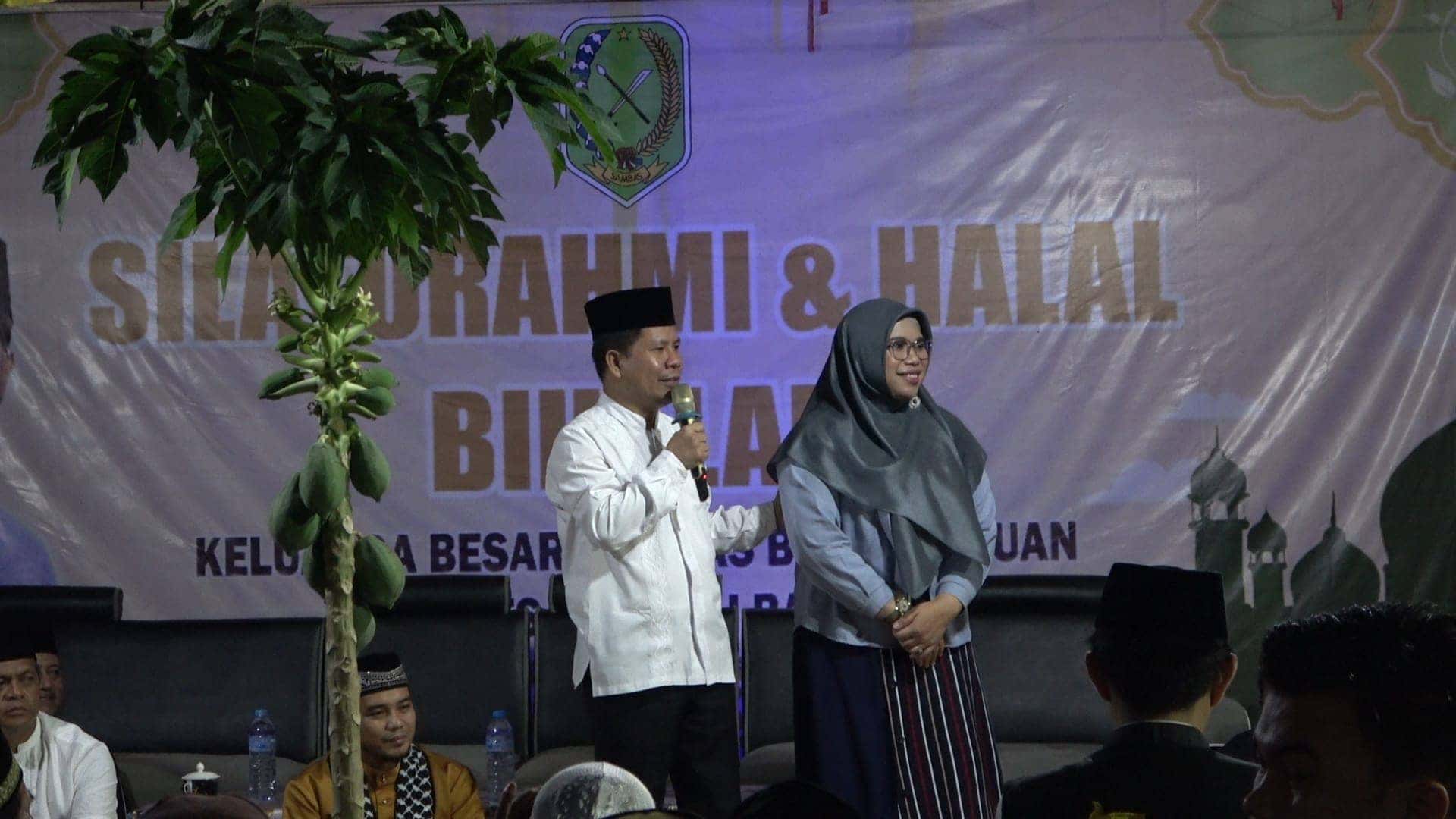 HALAL BIHALAL DI SUI. BARU, BUPATI SATONO BEBERKAN CAPAIAN PEMBANGUNAN SAMBAS BERKEMAJUAN